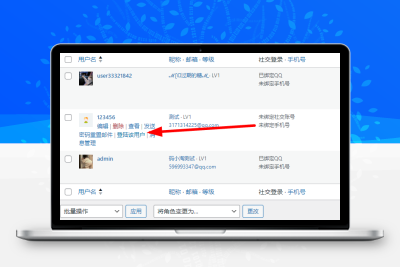 子比主题 - 后台以该用户登陆-码小淘网络