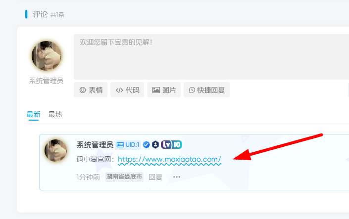 图片[1]-子比主题 – 评论链接直链跳转功能（共两款）-码小淘网络