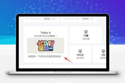 子比主题 — 底部统计小工具-码小淘网络