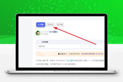 子比主题 – 文章详情页带Tab切换美化-码小淘网络